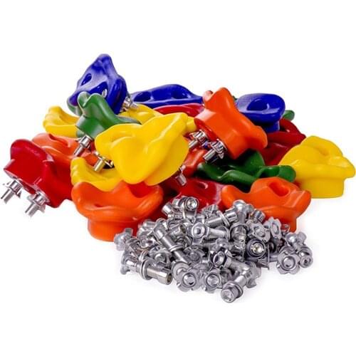 10Pcs/set Kids Climbing Wall Grips Climbing Rock Wall Stones Hand Feet Holds Grip Gymnastic Fitness Tool With Screws