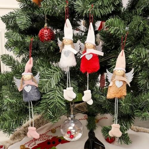 2022 New Year Christmas Cute Angel Dolls Xmas Tree Ornaments Christmas Decorations for Home Decor 2021 Navidad Noel Natal Gifts