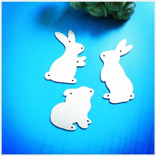 3 Rabbits Metal Cutting Dies For Scrapbooking Stencils DIY Album Cards Decoration Embossing Folder Die Cutter Template