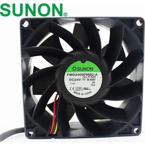 1pcs PMD2409PMB2-A 9038 90*90*38mm 90mm DC 24V 9.6W 3 wire converter cooling fan