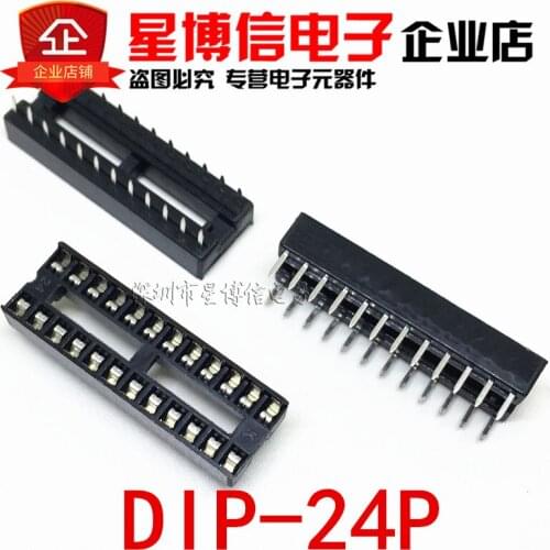 Free shipping20PCS 24pin DIP IC 24P Sockets Adaptor Solder Type Socket DIP-24P