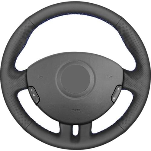 Genuine Leather car steering wheel Cover for Renault Clio 3 2005-2013 Clio 3 RS 2005-2013/Steering-Wheel Handlebar Braid