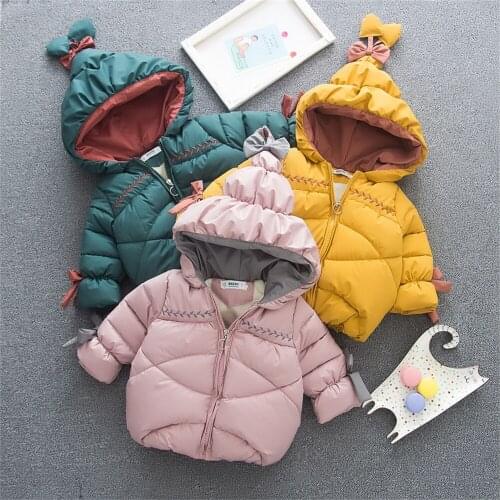 Childrens winter Korean version of padded cotton jacket baby down cotton coat jacket
