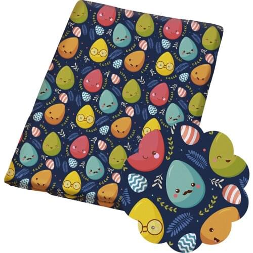 Diy polyester fabric Easter pattern polyster and cotton fabric patchwork printed sewing doll dress supplier 50 * 140cm/piece