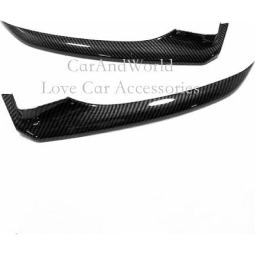 For Toyota Camry 2018 2019 Front Corner Cover Bumper Trim Stickers Strips Molding Protector Carbon Fibre Car-styling Accessories