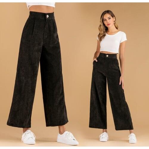 Женские вельветовые брюки ERSHLU China At AliExpress