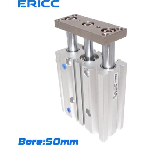 Compact guide cylinder Thin Three axis air pneumatic cylinder with guide rod MGPM bore 50mm stroke 25-150mm MGPL50