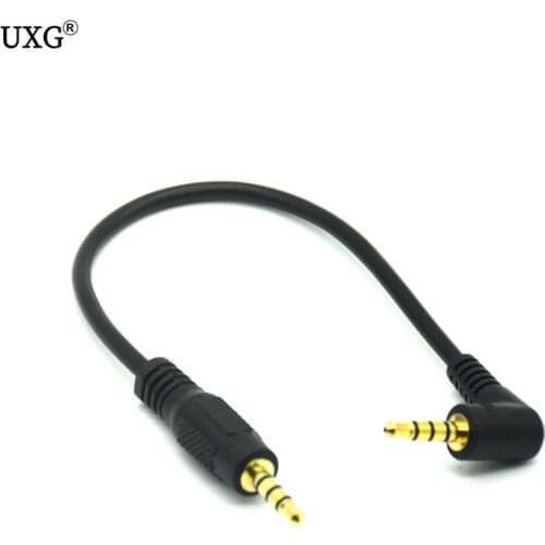 Short 20CM 3.5MM Male To Male 90 Degree Right Angled Aux Audio Cable Line 3.5mm jiack cable 20cm