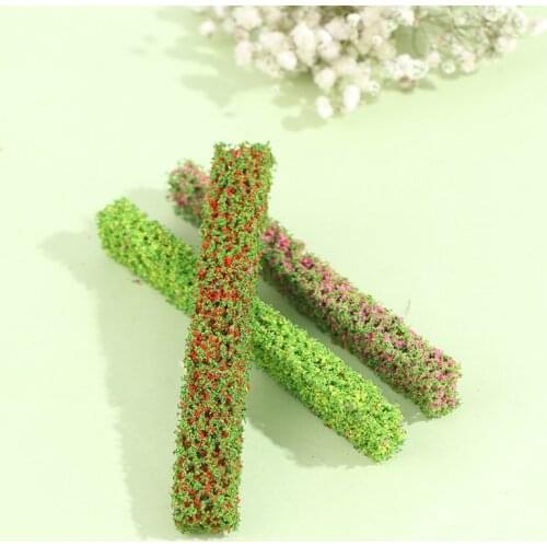 Hot！1Pc Thicket Dollhouse Outdoor Mini Model Garden Scene Flowerbed Shrub Simulation Flowerbed Plant Ornament DIY Accessories