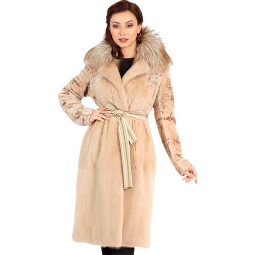 MODAQUEEN Store women text pattern fox fur accessory custom design mink fur coat 2026-J free shipping fashion luxury vip fair