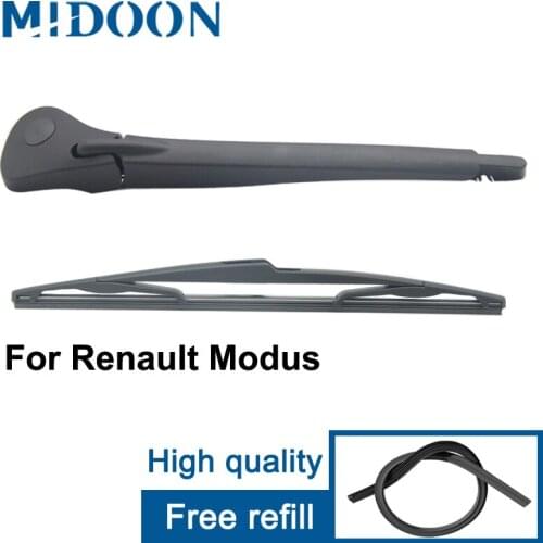 MIDOON Wiper 10" Rear Wiper Blade & Arm Set Kit For Renault Modus 2004 only Windshield Windscreen Rear Window