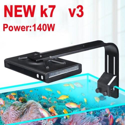 NEW K7 V3 140W Remote Lights Programmable LED Lighting SUNRISE SUNSET Marine Coral Aquarium SPS LPS Coral Reef Light