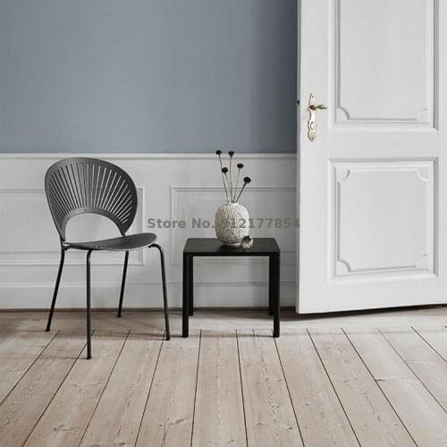 Nordic restaurant dining chair modern minimalist home coffee shop shell chair designer net red American backrest chair