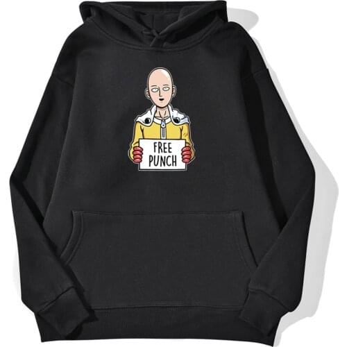 ONE PUNCH-MAN Saitama Hoodies Streetwear Autumn Hoodie Streetwear Warm Daily Casual Men Clothing Superhero Sweatshirt