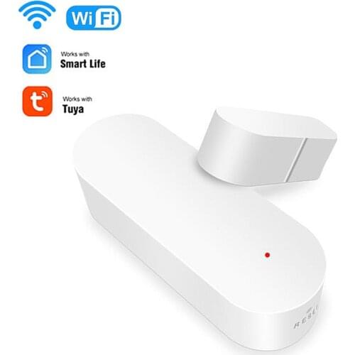 Portable Tuya Smart Home WiFi Door Window Sensor Magnetic Detector APP Remote Check Open / Closed Security Alarm Detectors