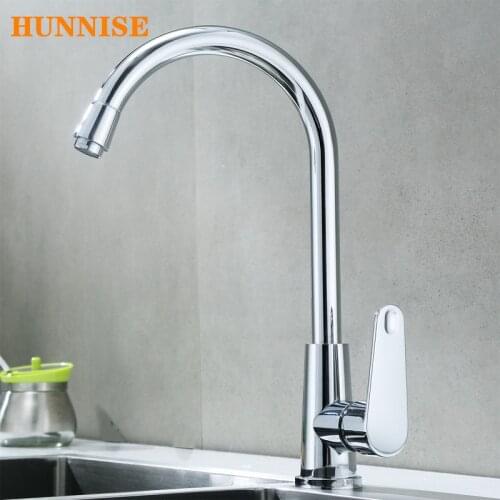 Cold and Hot 304 Stainless Steel Kitchen Sink Faucet Mixer Chrome Surface Kitchen Faucet 360 Rotation Kitchen Water Faucet