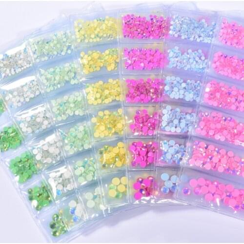 Mixed Size Luminous Cтразы Opal Color SS6-SS20 Non Hotfix Rhinestone Glass Flatback Strass Oleeya Nail Art Decorations F0298