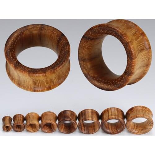 1 Pair Natural Wood Ear Plugs and Tunnels Piercing Tunnel Earring Gauges Expander Stretcher Body Jewelry 6-20mm