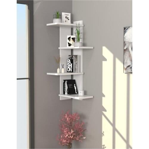 -Pointed The Library Wall Rack white bookcase