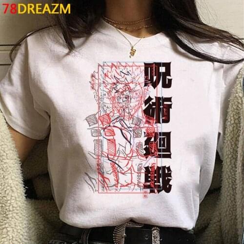 Jujutsu Kaisen Gojo Satoru Yuji Itadori summer top male vintage streetwear kawaii ulzzang summer top graphic tees women