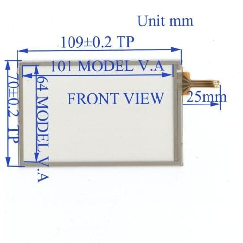 ZhiYuSun TR4-043F 4.3 inch Touch Screen glass digitizer 109mm*70mm touchsensor109*70 Good quality Mead in TaiWan