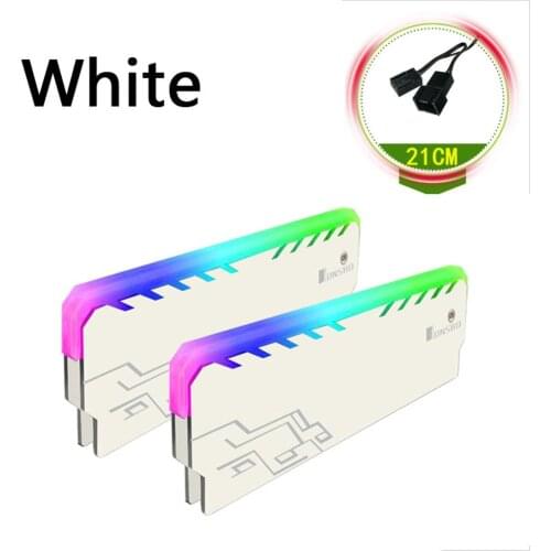 1/2PCS Memory Heat Dissipation Pad RGB Light RAM Heatsink DDR DDR3 DDR4 for Desktop PC Computer Gaming Overclocking