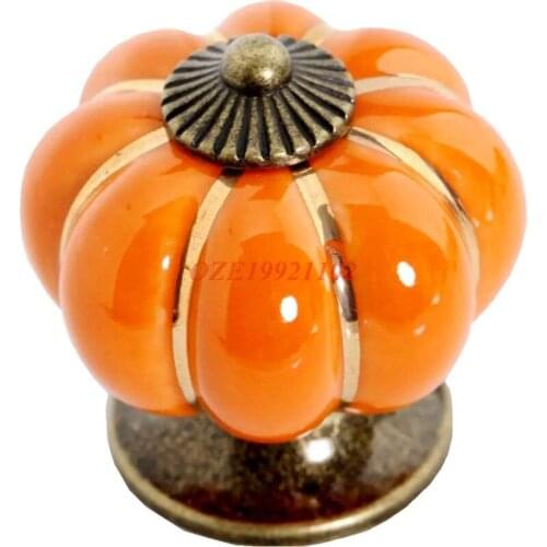 1PC 38MM Vintage Childrens pumpking Furniture Handle European style Door Knob Ceramic Cabinet Drawer Cupboard Pull Handle