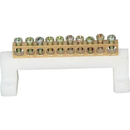 10P 10 Holes 7*11 Protection Connector Earth Grounding Bar Terminal Block For Distribution Switch