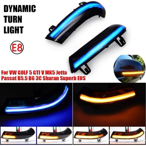 2Pcs/Set Dynamic LED Turn Signal Lights For VW Golf MK5 GT Sport Golf Plus 5 EOS 2006-2008 Golf Plus 6 For Passat B6 3C