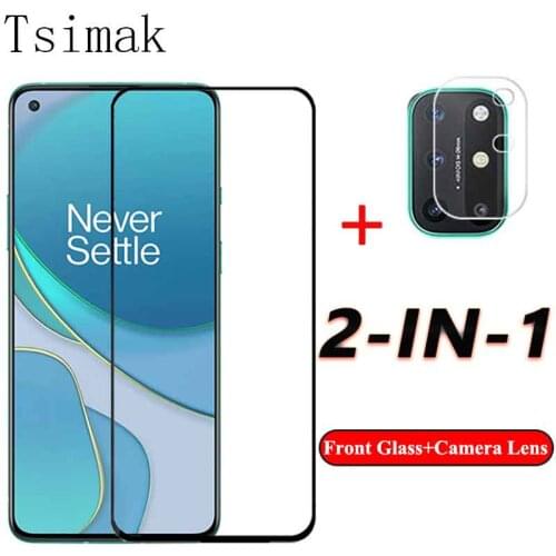 2-in-1 Tempered Glass for Oneplus 8T Screen Protector for Oneplus Nord N10 100 5G Glass Protective Camera Lens Film