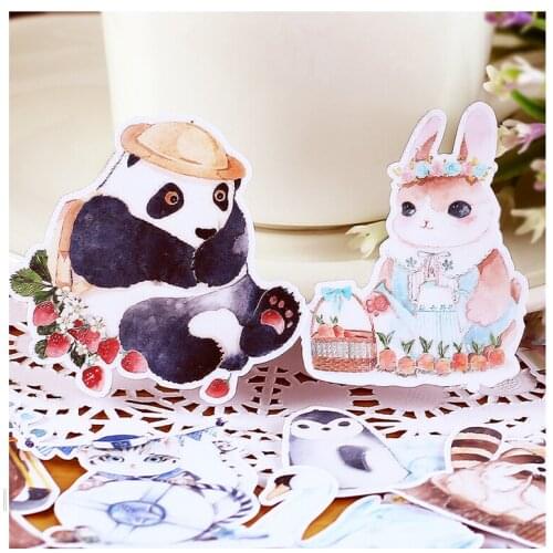 20pcs Creative kawaii Self-Made Zoo / panda Stickers/ Beautiful /Decorative /DIY Craft Photo Albums
