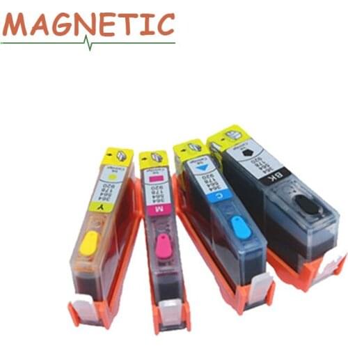 4x Magnetic Compatible refillable full cartridges for hp920 for HP Inkjet Officejet 6000 6500 6500A 7000 7500 7500A Printer 920