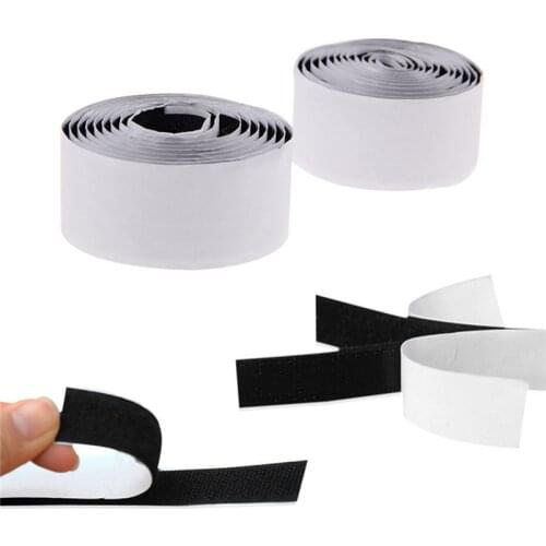 50mm * 2 M Strong Self Adhesive Hook and Loop Sticky Black on Tape AA7326