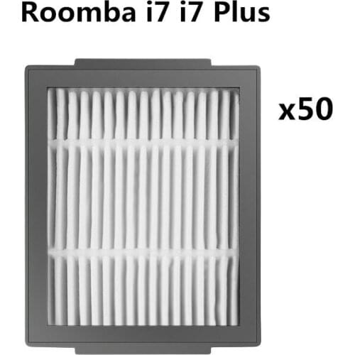 50PCS Washable Accessories black Hepa Filter For irobot Roomba i7 i7 Plus + i7P E5 E6 Roombai7 Robot Vacuum Cleaner Parts Kits