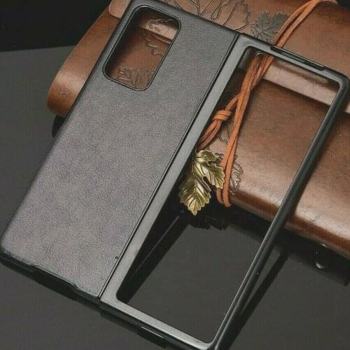 Faux Leather Black Case for Samsung Galaxy Z Fold 2