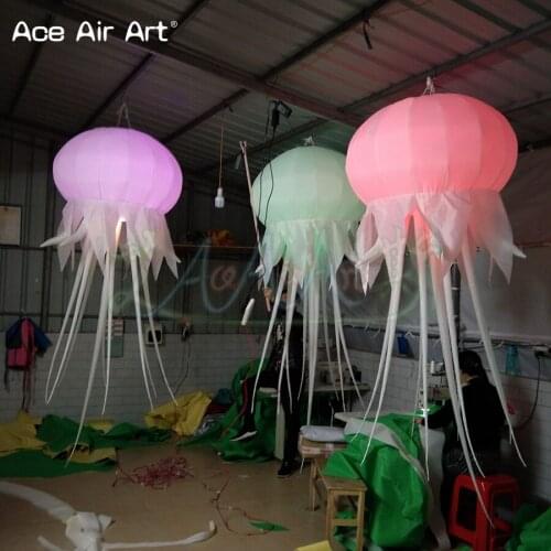 Hot sale 3m H vivid inflatable LED jellyfish,illuminating acalephe Jelly fish model for party decoration or exhibition