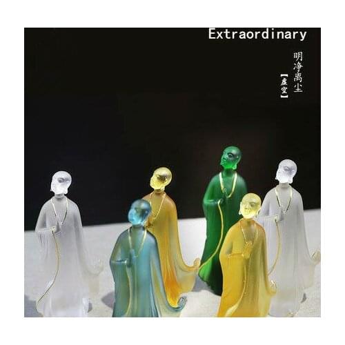 Creative home decor living room decoration glass jewelry - Mingjing, dust Decorative Zen Art Decoration Advanced glaze making