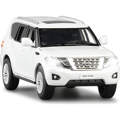 1:32 Die Cast Model Cars Collection Electronic Flashing automobile Alloy Vehicle Coche Children Toys SUV for Nissan Patrol