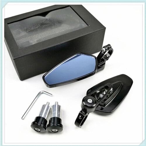 2pcs 7/8" 22mm Motorcycle Mirrors Bar End Blue Glass Rear View for HONDA Honda XADV 750 X-11 CB190R VT1100 GROM MSX125
