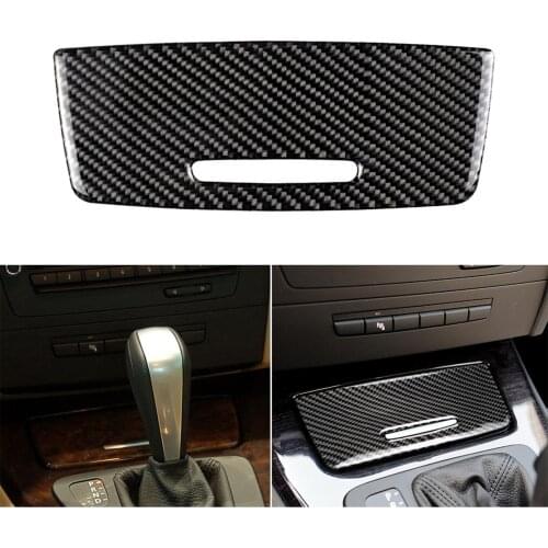 Carbon Fiber Auto Gear Shift Panel Decor Sticker Decal for BMW 3 Series E90 E92 Universal Car Styling Accessories