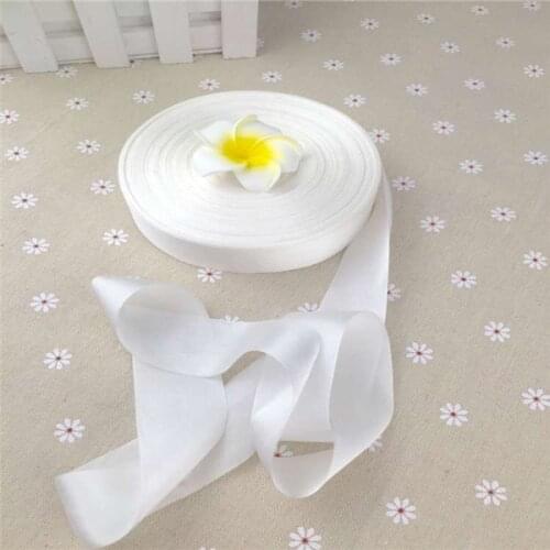 32mmX90m undyed white 100% pure silk embroidery ribbon thin taffeta high quality silk ribbon Anya Ribbon Handcraft