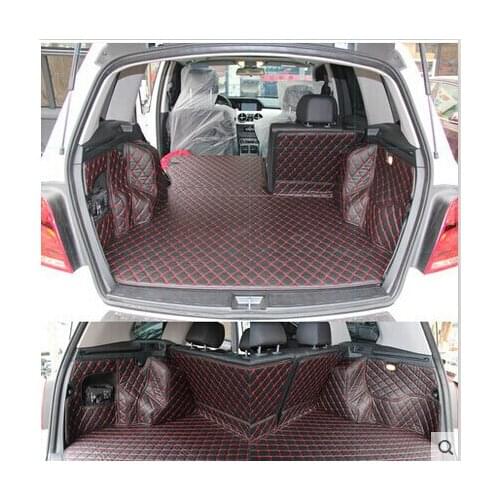 Non Slip Easy Clean Wholy Surrounded No Ordor Special Car Trunk Mats for MercedesBenzGLK 200 Waterproof Leather Carpets