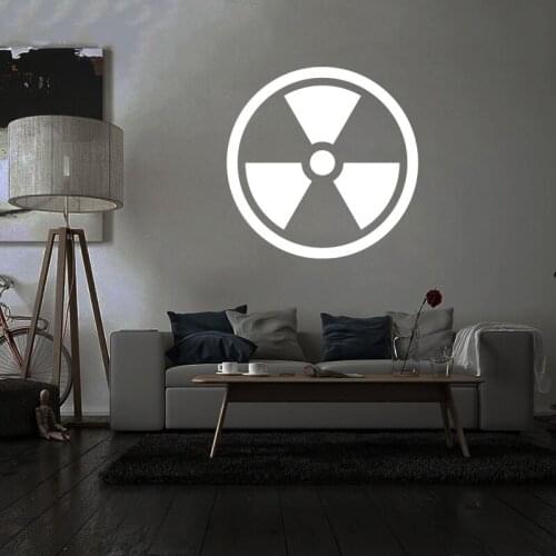 Radiation Sign Vinyl Wall Sticker For Livingroom Decor Decal Bedroom Removable Murals Wall Decals Wallpoof CX2105