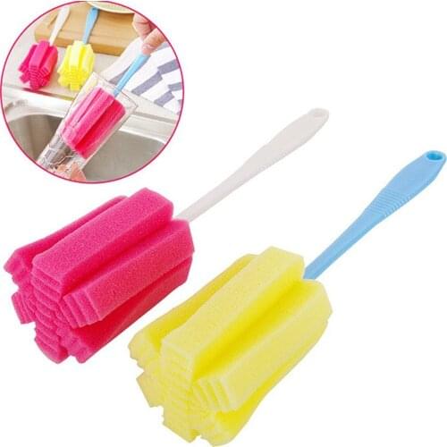 Sponge Bottle Cup Brush Sponge Cup Brush Glass Bottle Cleaning Removable Kitchen Glass Cleaning Brush Magic Sponge