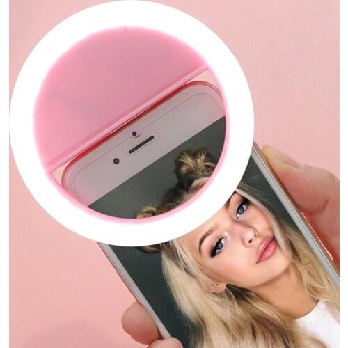 USB Charge Led Selfie Ring Light Mobile Phone Lens LED Selfie Lamp Ring for iPhone for Samsung Xiaomi Phone Selfie Light