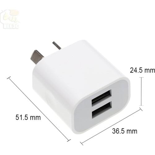 AU Plug Two USB 2USB Ports Phone Charger DC 5V 2A Output Power Adapter for iPhone iPad Samsung HTC Mobile Phone Tablet PC 100pcs