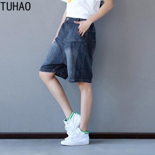 Women Loose Denim Jeans Womens Stretch Shorts Jean Girls Summer Casual High Waist Pants Streetwear Jeans femme LLJ