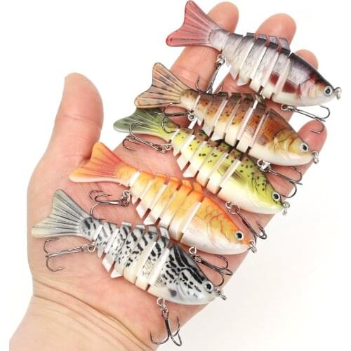 1PCS Fishing Baits Trolling Swim Minnow Wobbler Multi-section Fishing Lure Hard Bait Crankbait 10cm 15g Artificial Fishing Lure