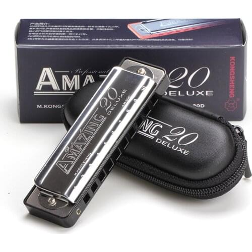 10 holes harmonica ten holes Blues musical instrument adult playing beginner entry C key AM-20D piano