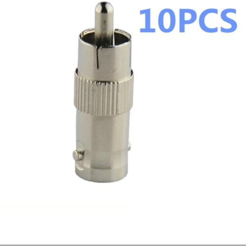 10PCS BNC Female to RCA Male Cable COAX Connector Adapter for CCTV Camera